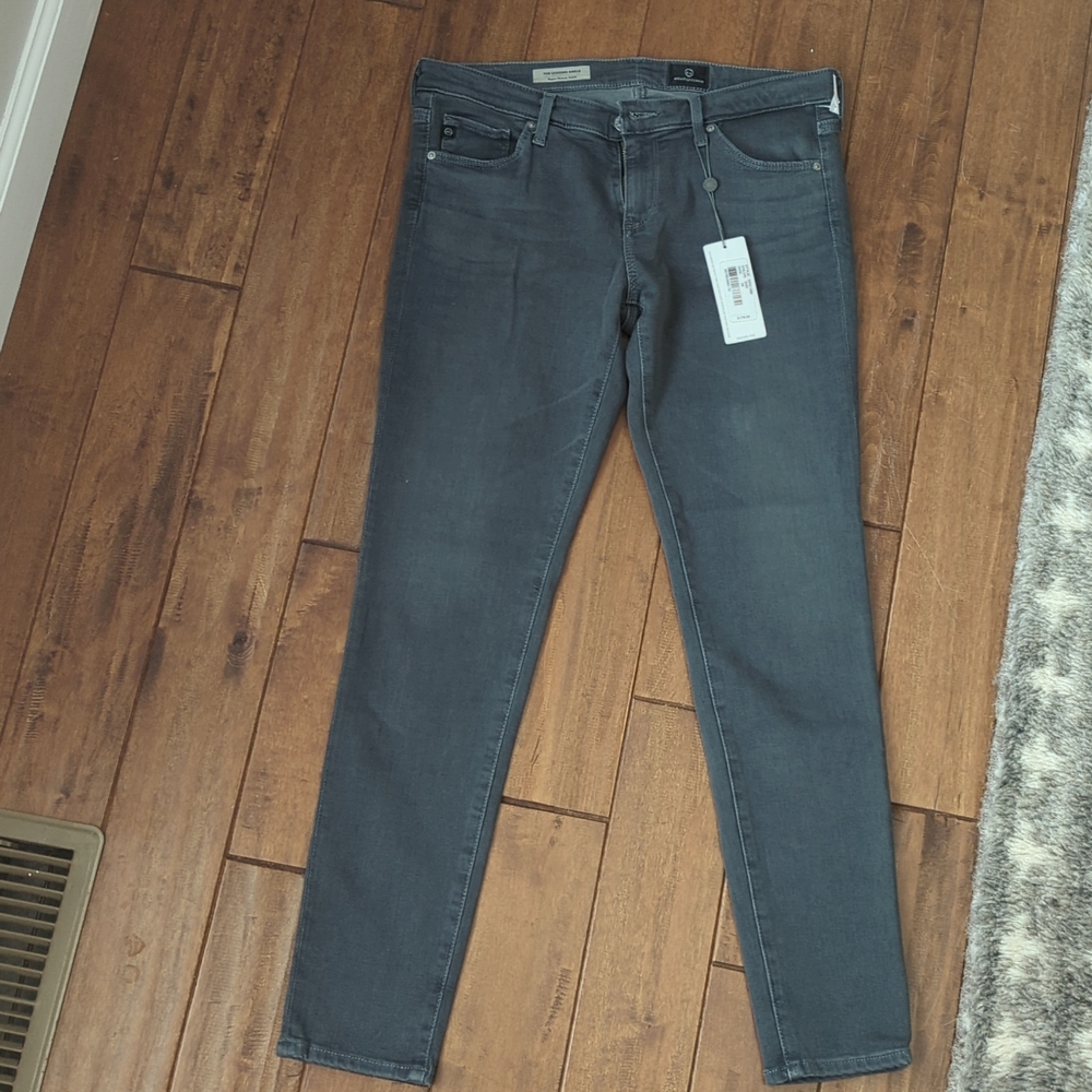 AG Jeans The Legging Ankle super skinny 28 New NWT gray grey /light black